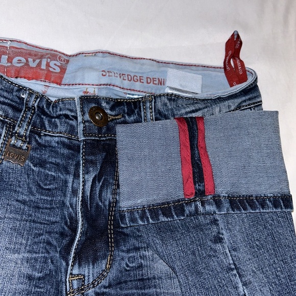 Levi’s jeans - selvedge denim medium blue factory faded/distressed 501 - Picture 14 of 14
